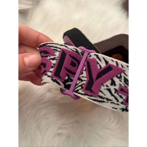 Spy plus kids Snowboarding skiing goggles sparkly purple spy plus with orange ti - Picture 3 of 5